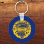 タコマ（ワシントン）シティ国旗のキーチェーン キーホルダー (正面)