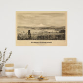 タコマ&山レイニエ, 1878プリント ポスター (キッチン)