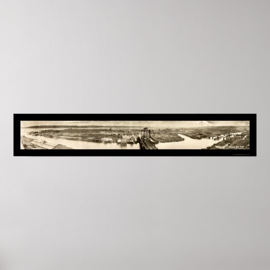 タコマ, WAタイドフラッツ写真1919 ポスター (正面)