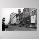 タコマ、WA北を見るブロードウェイのビュー ポスター (正面)