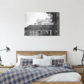 タコマ， WA – ダウンタウンメイン通りビュー キャンバスプリント (インサイチュ (寝室))