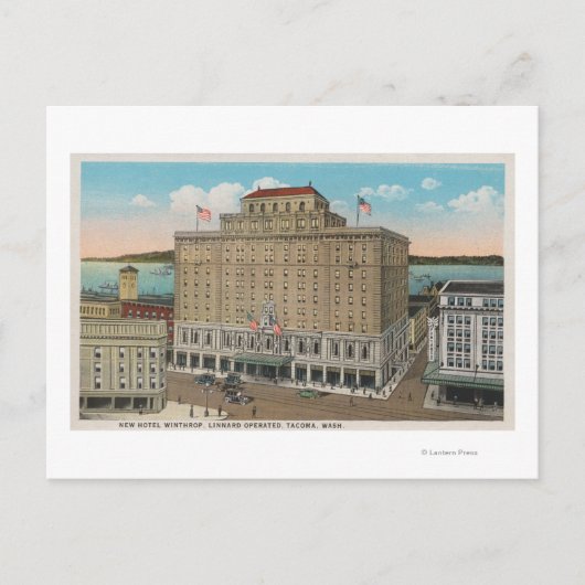 タコマ, WA – ビューオブホテルウィンスロップ ポストカード (正面)