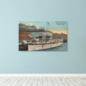 タコマ, WA – 市街地景観 キャンバスプリント (インサイチュ (ウッドフロア))