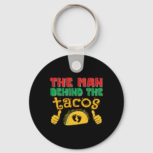 タコメキシコのパパCinco De Mayoの後ろの男 キーホルダー (正面)