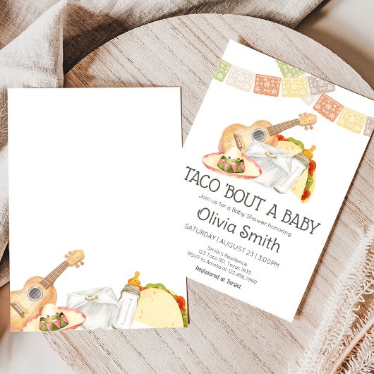 タコメキシコのベビーの赤ちゃんシャワー 招待状