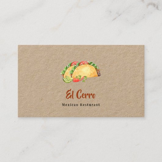 タコメキシコ料理 名刺 (正面)
