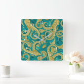 タコモダンアート壁時計絵画- s スクエア壁時計 (ホーム)