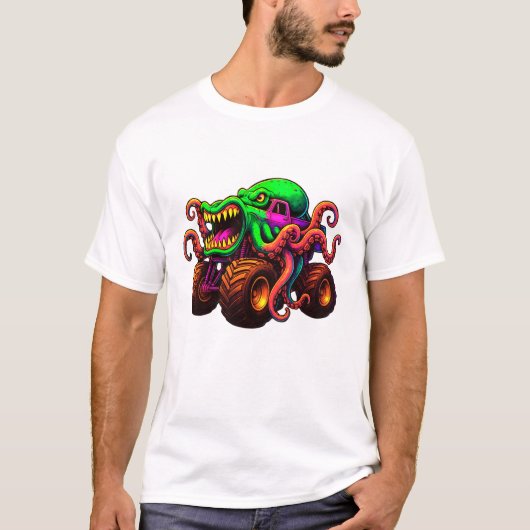 タコモンスタートラック Tシャツ (正面)