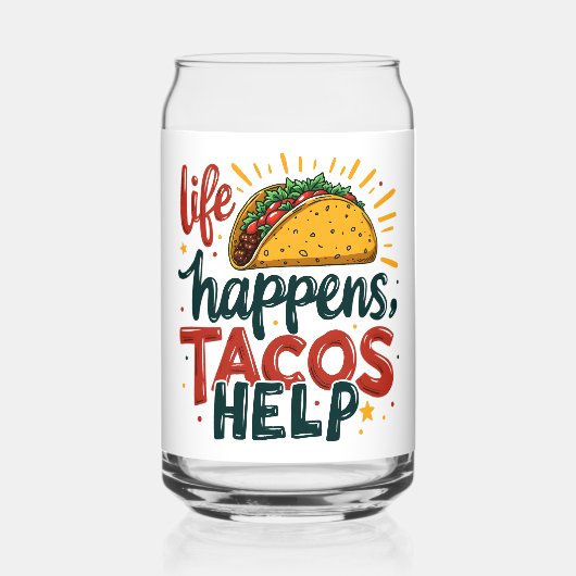 タコラバーおもしろいフィエスタグルメユーモアアートホワイト ガラス缶 (裏面)