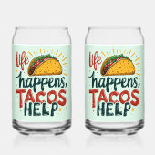 タコラバーおもしろいフィエスタグルメユーモアアート ガラス缶 (正面)