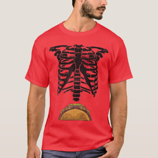 タコラバーズグルメスケルトンタコインサイドスケルトン Tシャツ