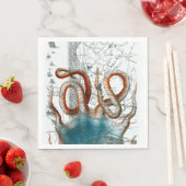 タコヴィンテージマップ スタンダードランチョンナプキン (インサイチュ)