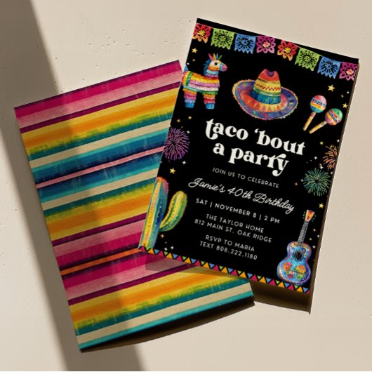 タコヴォウアアルフィエスタパーティー誕生日招待状 招待状