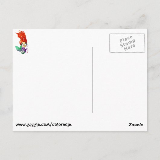 タコ不気味の人魚 ポストカード (裏面)