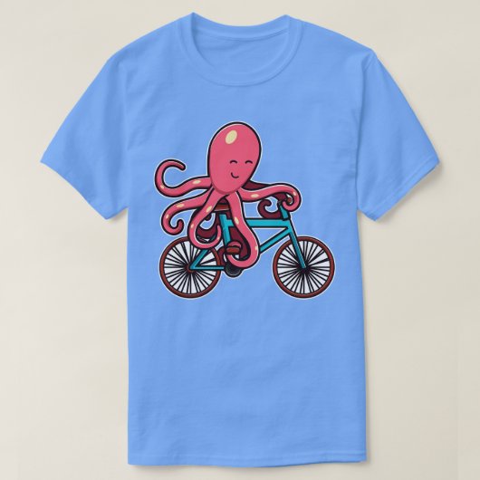 タコ乗用自転車タコデザインプレゼント Tシャツ (デザイン正面)