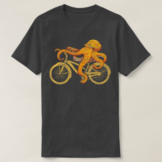 タコ乗用自転車タコ Tシャツ (デザイン正面)