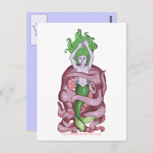 タコ人魚 ポストカード (正面/裏面)