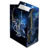 タコ付き音楽サックス ミディアムペーパーバッグ (裏面アングル)