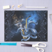 タコ付き音楽サックス 薄葉紙 (クラフト)