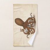 タコ保持グラスフラスコ化学スチームパンク バスタオルセット (ハンドタオル)