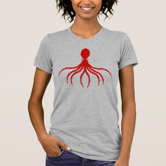 タコ動揺してデザイン – 女性用Tシャツ Tシャツ (正面)