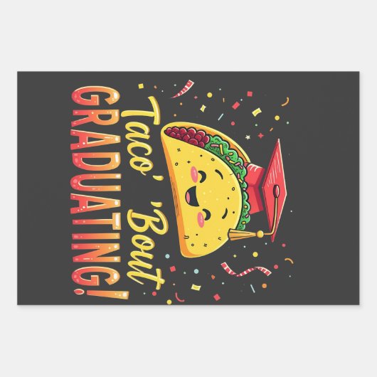 タコ卒業卒業の様子Cinco De Mayo ラッピングペーパーシート (正面)