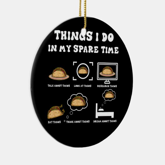 タコ好きのメキシコ人の余暇に私がやること セラミックオーナメント (右)