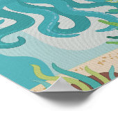 タコ子供部屋プリントキッズルームポスター ポスター (角)