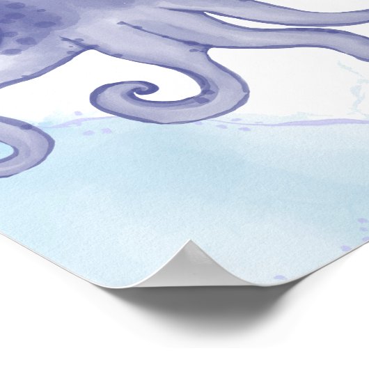 タコ子供部屋ポスターシーアニマルキッズ ポスター (角)