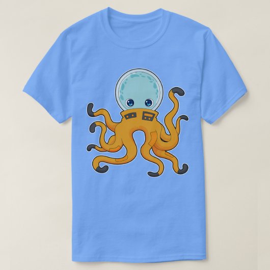 タコ宇宙飛行士スペース Tシャツ (デザイン正面)