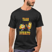 タコ対ブリトタコスボクシンググローブミートベジエット Tシャツ (正面)