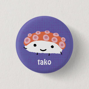 タコ寿司 (たこ) 缶バッジ