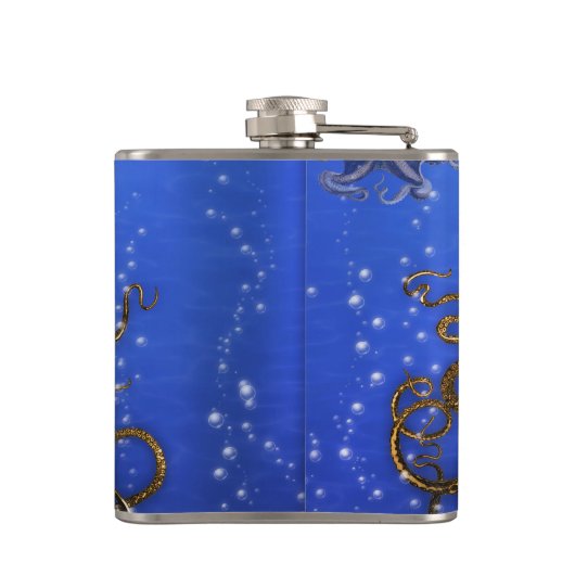 タコ川 – カラフル フラスク (裏面)