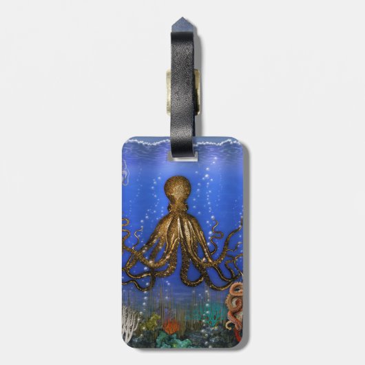 タコ川 – カラフル ラゲッジタグ (裏面縦)