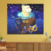 タコ巨大とカラベラ キャンバスプリント (インサイチュ (リビング))