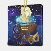 タコ巨大とカラベラ セラミックオーナメント (左)