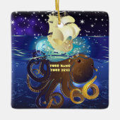 タコ巨大とカラベラ セラミックオーナメント (正面)