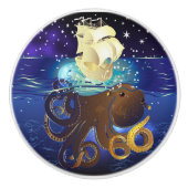 タコ巨大とカラベラ セラミックノブ (正面)