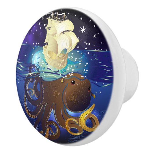 タコ巨大とカラベラ セラミックノブ (右)