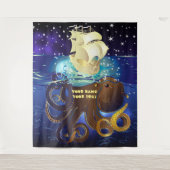 タコ巨大とカラベラ タペストリー (正面)