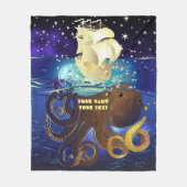 タコ巨大とカラベラ フリースブランケット (正面)