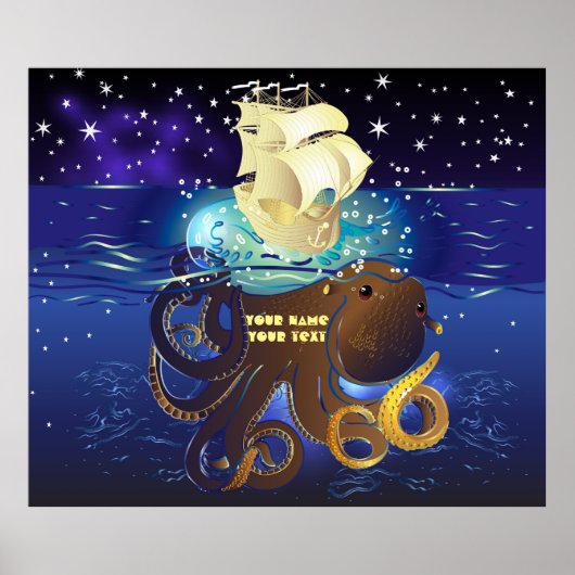 タコ巨大とカラベラ ポスター (正面)