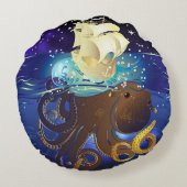 タコ巨大とカラベラ ラウンドクッション (裏面)