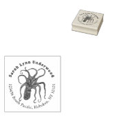 タコ差出人住所切手 ラバースタンプ (押印)