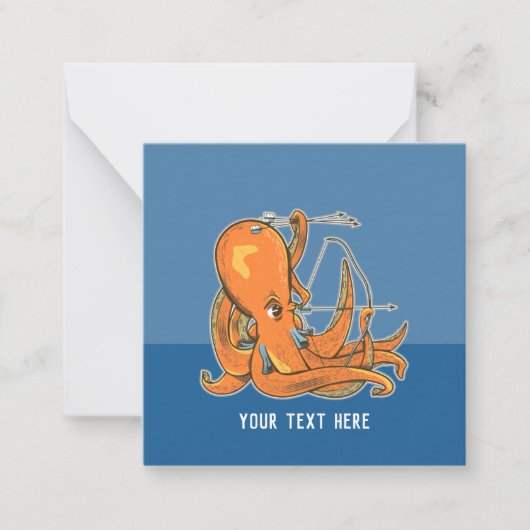 タコ弓矢 ノートカード (正面)