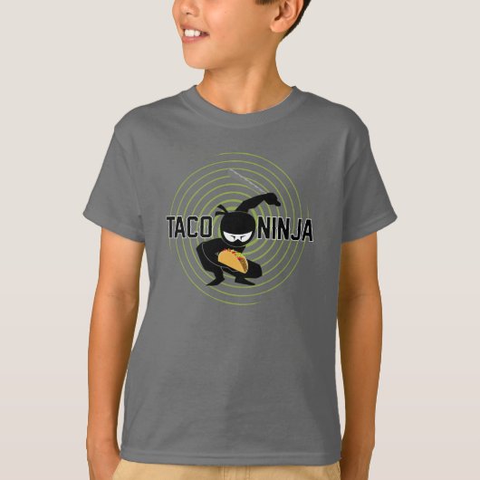 タコ忍者デザイン – キッズベーシックTシャツ Tシャツ (正面)