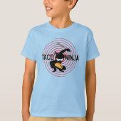 タコ忍者デザイン – キッズベーシックTシャツ Tシャツ (正面)