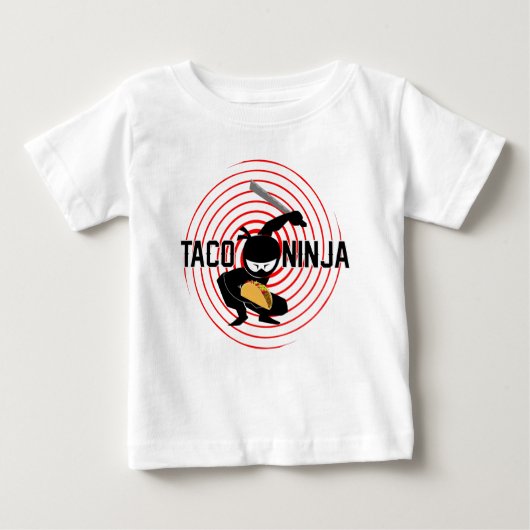 タコ忍者デザイン-ベビー素晴らしジャージーTシャツ ベビーTシャツ (正面)