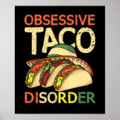 タコ恋人の女性メキシカン料理ギフトタコス ポスター (正面)