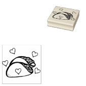 タコ愛好家タコ火曜ハート ラバースタンプ (押印)